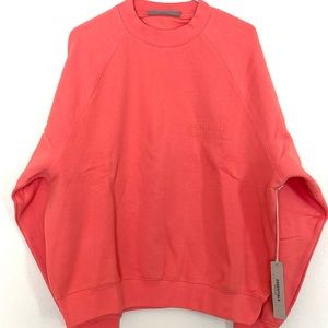 Fear Of God Essentials Crewneck Sweater Mens In Coral Multi-Sizes